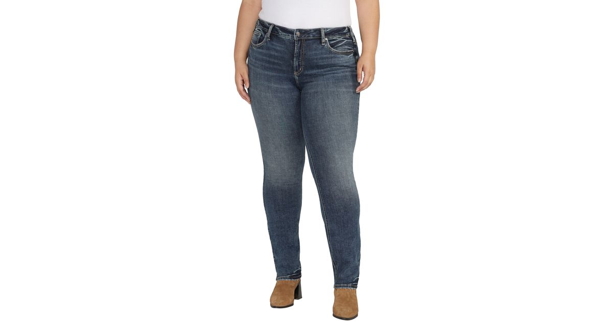 Silver Jeans Co. Suki Straight Leg Jeans in Blue Lyst