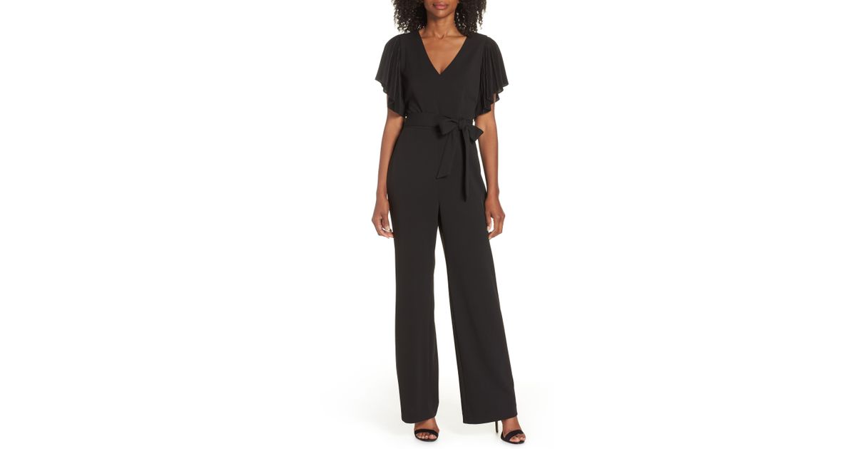 eliza j pleated sleeve jumpsuit