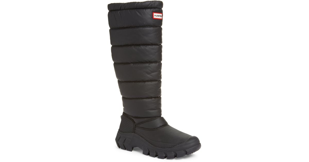 HUNTER Intrepid Knee High Snow Boot in Black Lyst