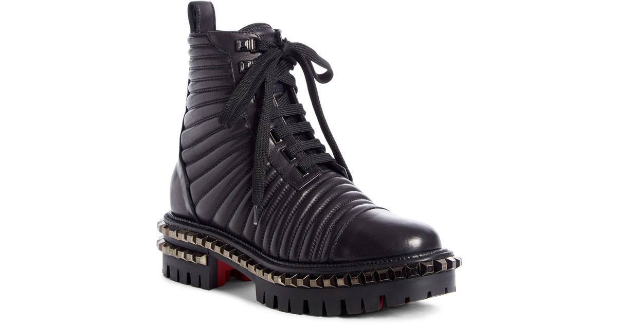christian louboutin combat boots