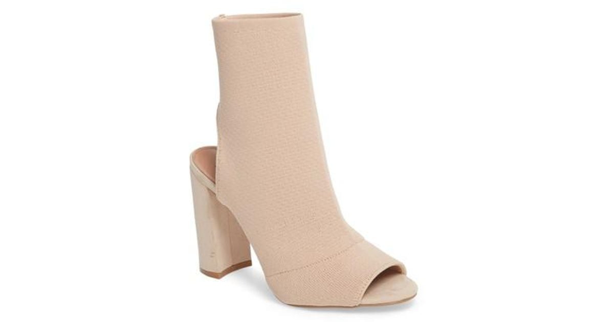 sister block heel sock boots
