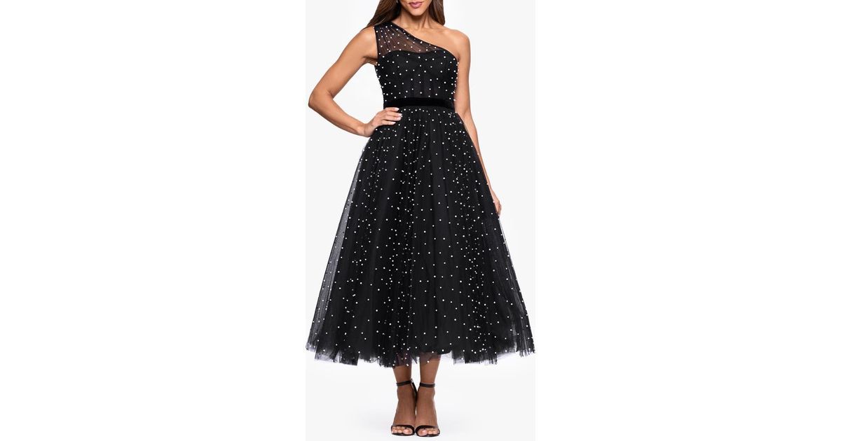chinese dress ladies Betsy & Adam Women's Satin Bow Crepe Mermaid Gown - Black