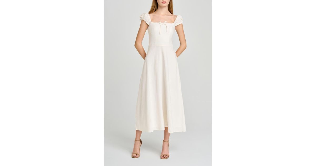 knee length dresses for ladies Dekoda White Cap Sleeve Mini Dress - US 12 main image 1