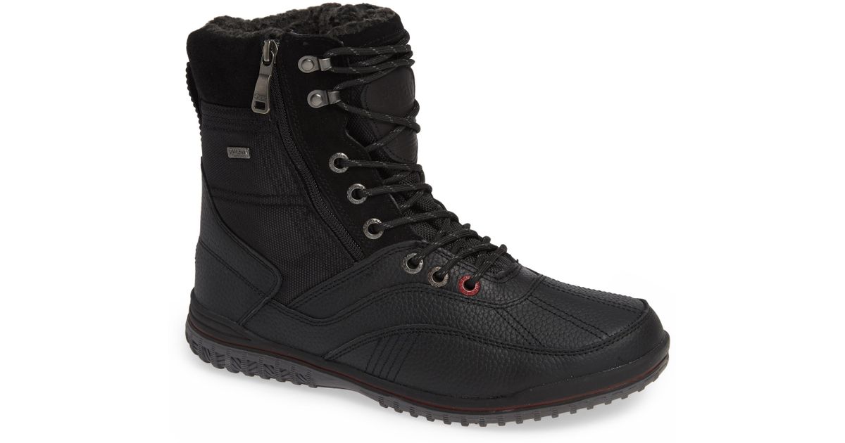 bainx short combat boot with suede collar