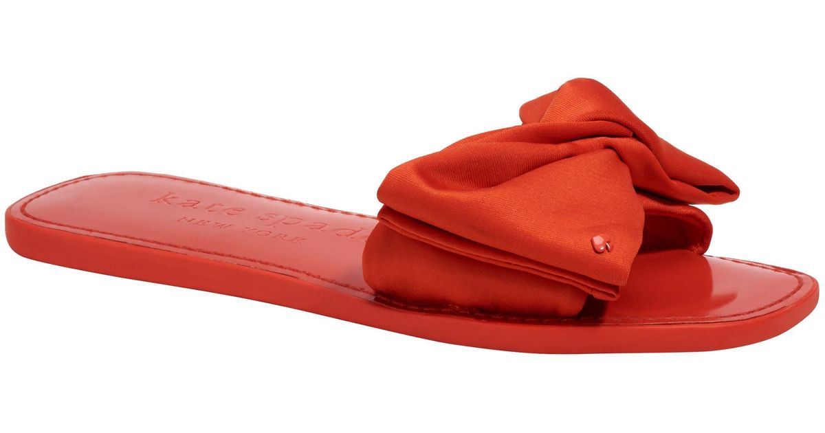 Kate Spade Bikini Slide Sandal in Red | Lyst