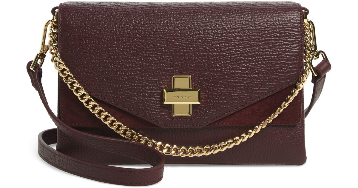 ted baker burgundy luggage