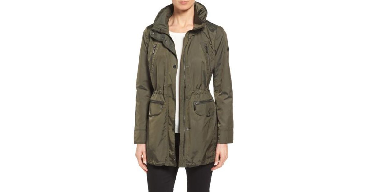 michael kors army green parka