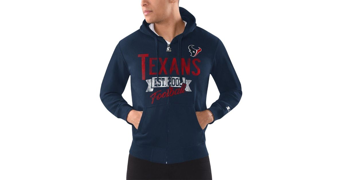 Starter Houston Texans Domestic Post Season Fullzip Hoodie At