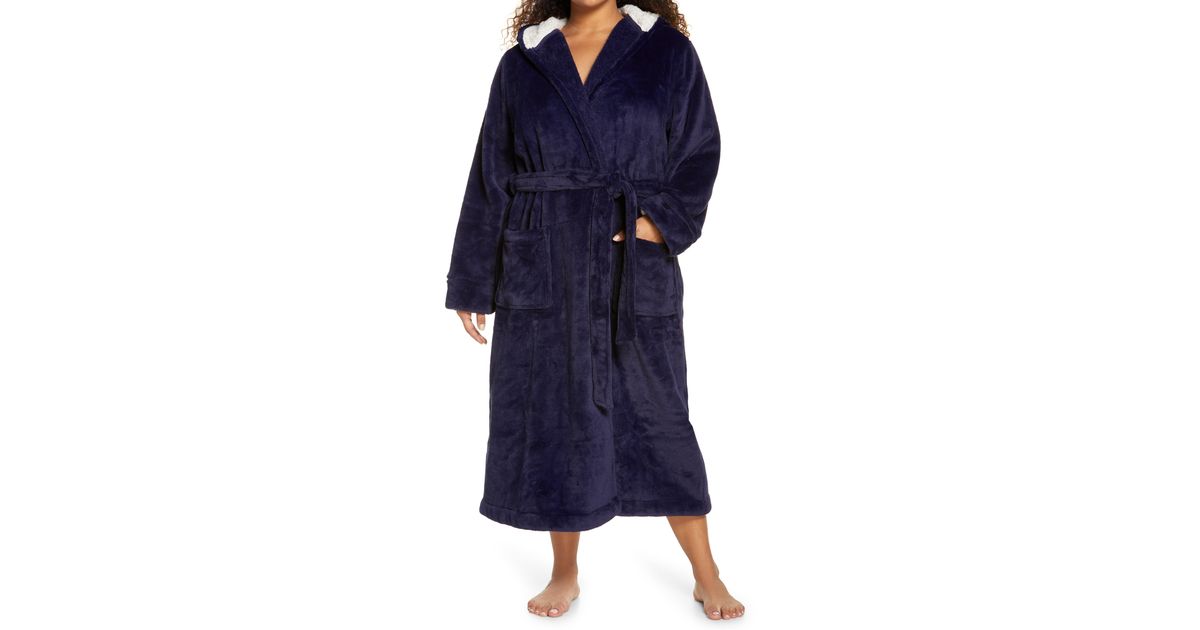 L.L. Bean Wicked Hooded Plush Robe in Bright Navy (Blue) Lyst
