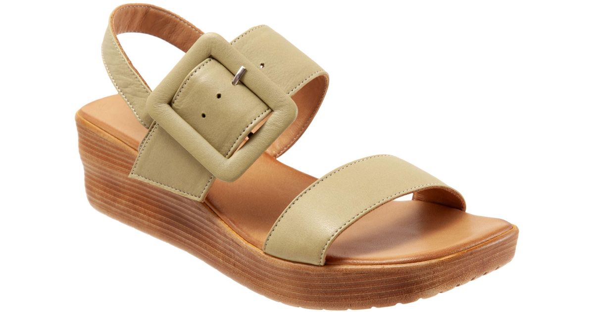 BUENO Marcia Slingback Wedge Sandal in Natural Lyst