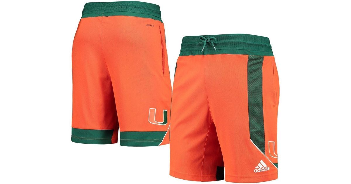 adidas Miami Hurricanes Reverse Retro Basketball Shorts At Nordstrom in