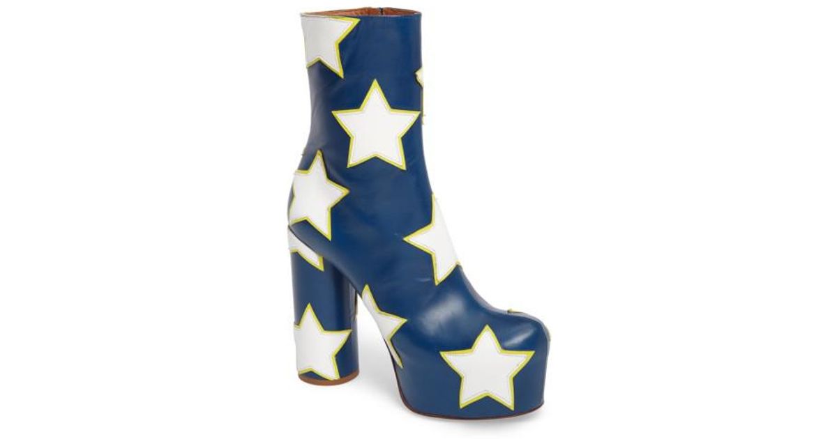 Vetements Star Platform Boot in Blue | Lyst