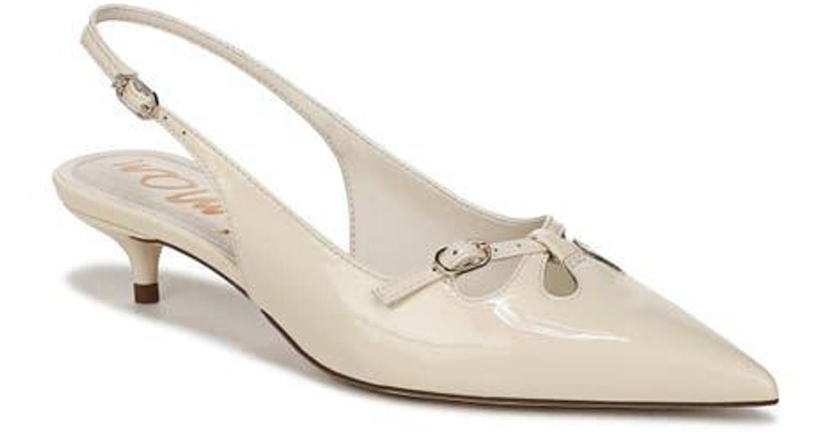 Palma Kitten Heel Mule Black Lizard - Sam Edelman