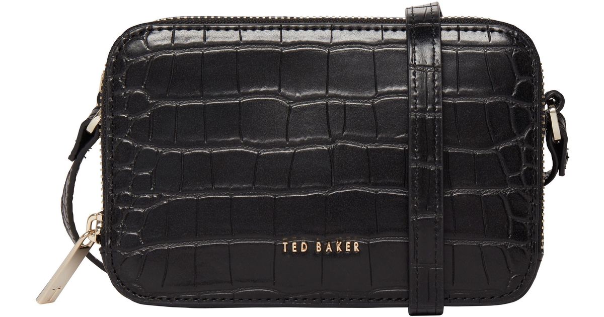 Ted Baker Stina Embossed Faux Leather Crossbody Bag in Black Lyst