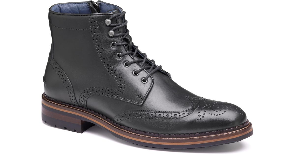 Johnston & Murphy Xc Flex Connelly Laceup Leather Boot in Black for