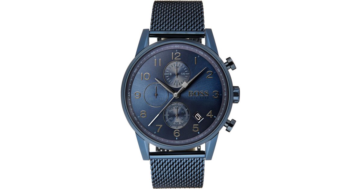 boss blue watch
