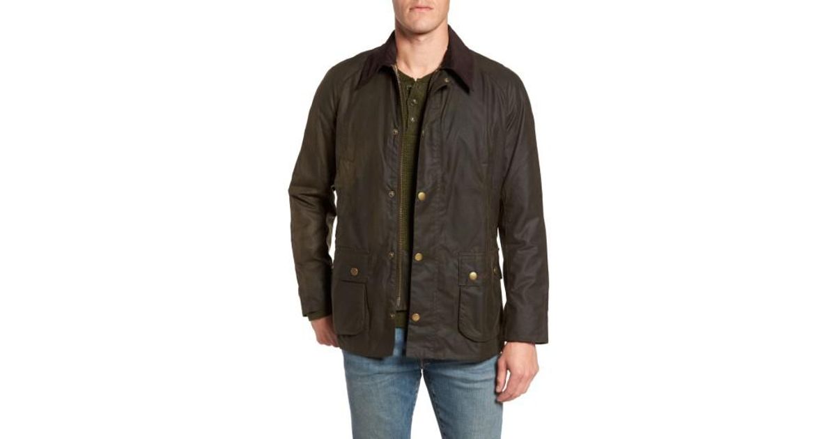Barbour Ashby Wax Jacket in Olive (Brown) for Men Lyst