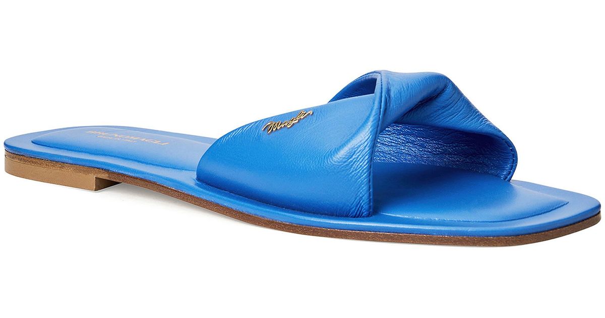 Bruno Magli Francis Slide Sandal in Blue | Lyst