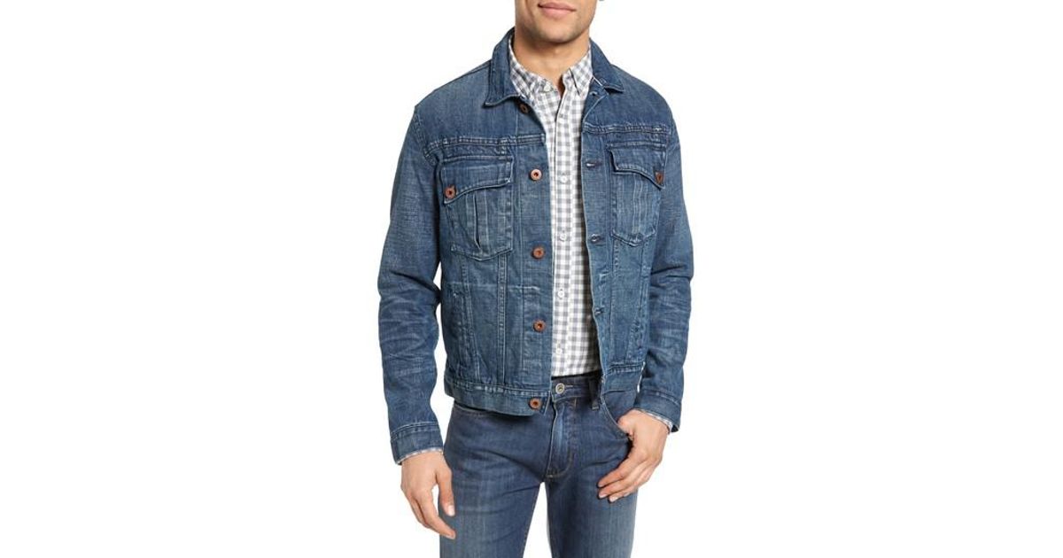 Billy Reid Mens Copper Button Selvedge Denim Clayton Jacket
