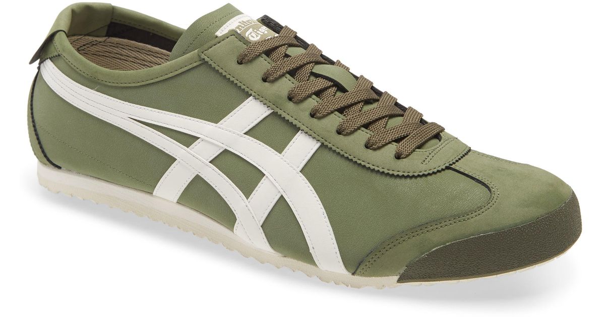 Onitsuka Tiger Leather Mexico 66 Low Top Sneaker in Green for Men - Lyst