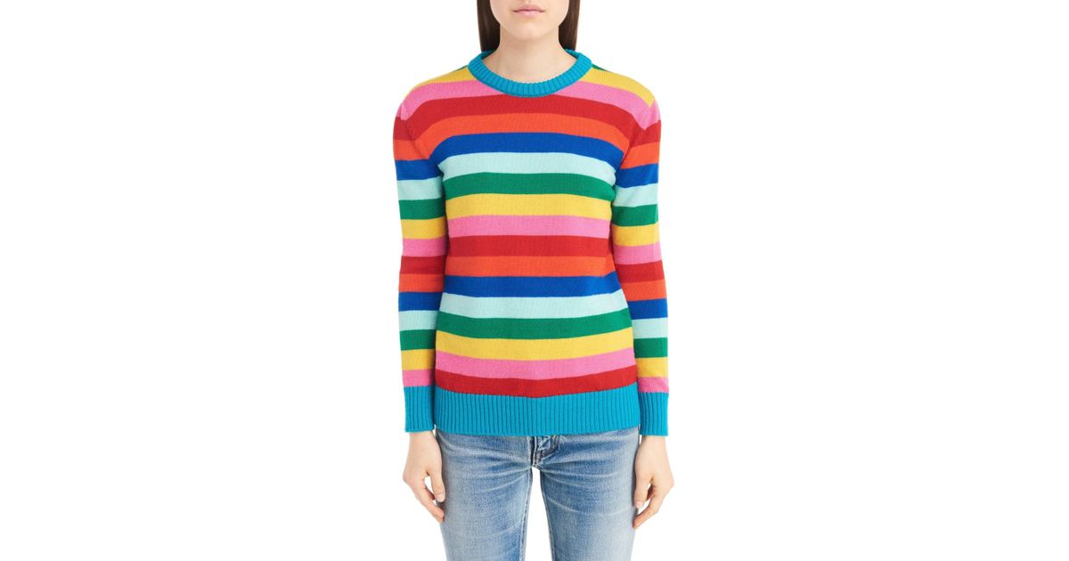 saint laurent rainbow sweater