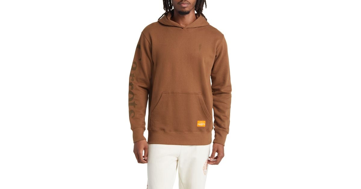 Carrots Wordmark Logo Graphic Hoodie in Brown for Men Lyst