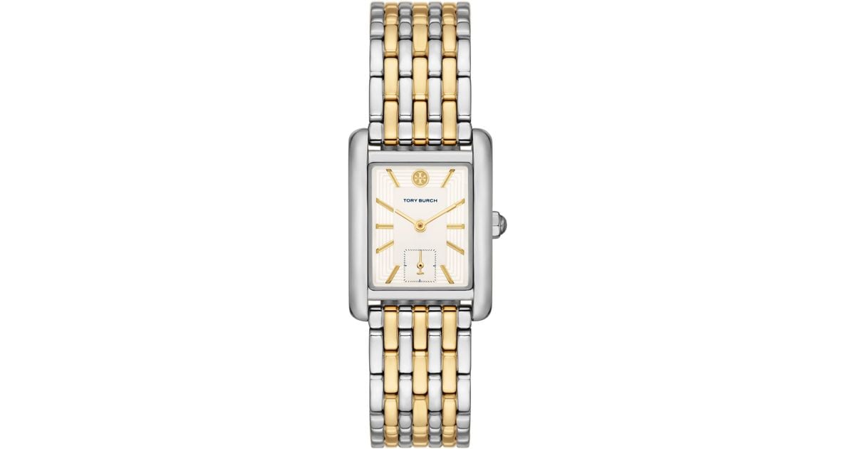 Tory Burch Eleanor Twotone Stainless Steel Bracelet Watch in Metallic Lyst