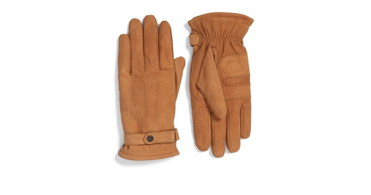 barbour leather gloves