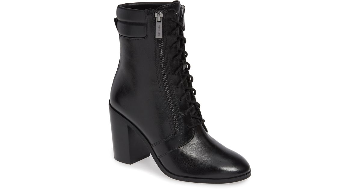 michael kors rosario lace up boots