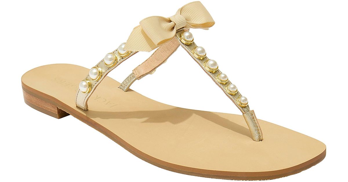 Jack Rogers Sandpiper Bow Sandal in Natural | Lyst