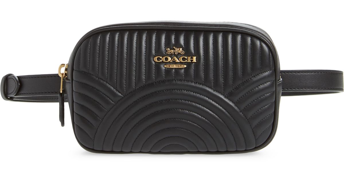 coach quilted belt bag