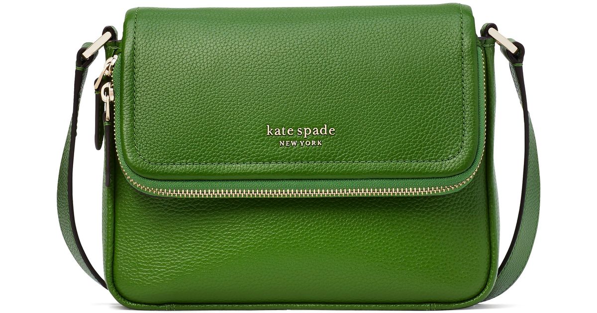 Kate Spade Run Around Pebbled Leather Crossbody Bag in Green Lyst