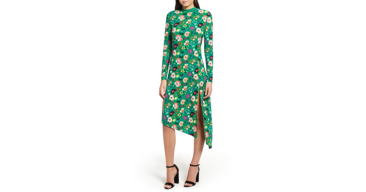floral chuck on midi dress