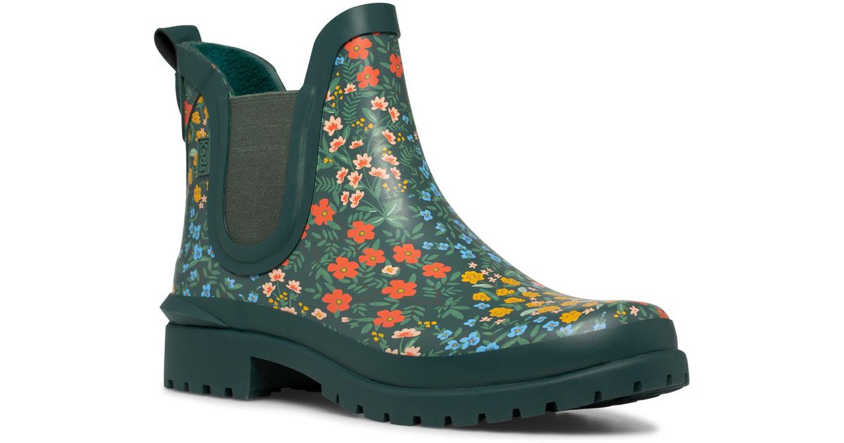 Keds X Rifle Paper Co. Rowan Rain Boot in Green Lyst