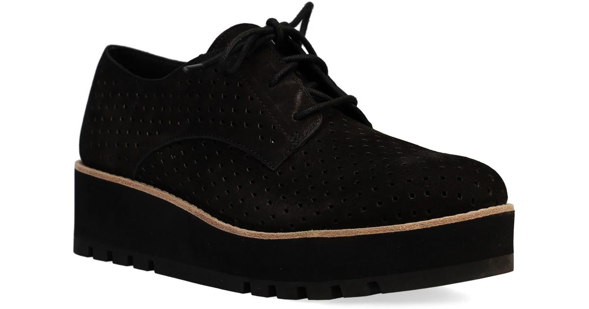 Eileen Fisher Ergo Wedge Derby in Black Lyst