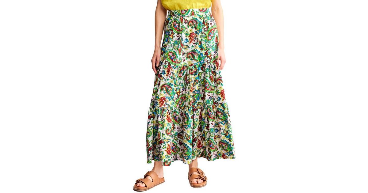 Boden Lorna Tiered Maxi Skirt in Green Lyst