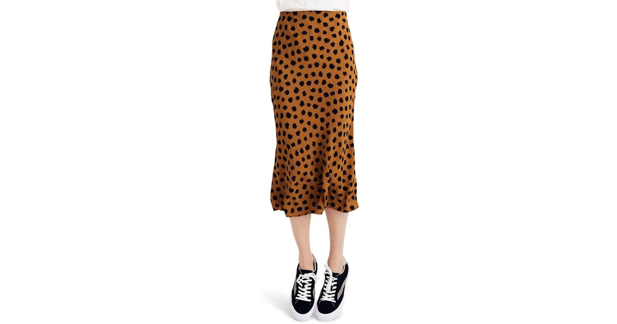 madewell painted spots midi skirt