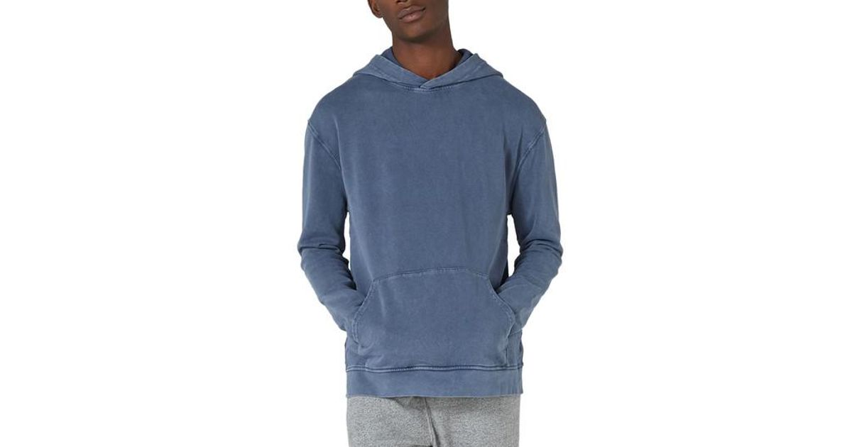 washed blue hoodie