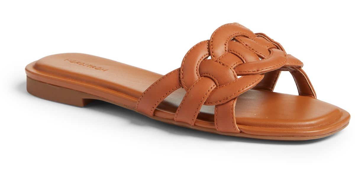 Nordstrom Carolina Slide Sandal in Brown Lyst