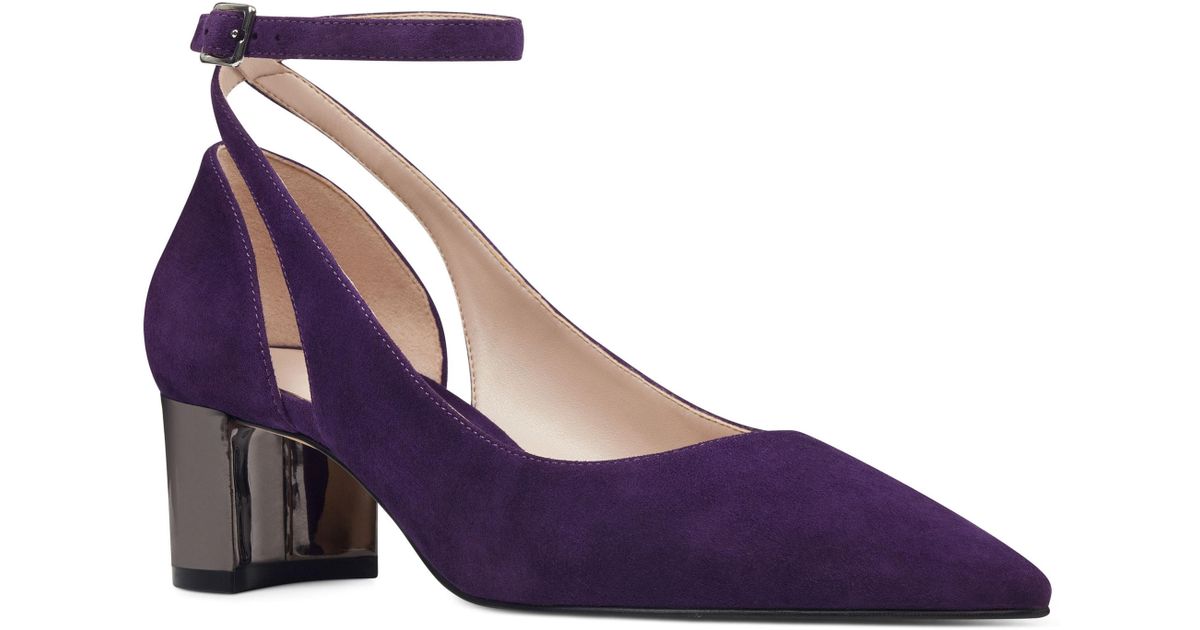 nine west purple pumps