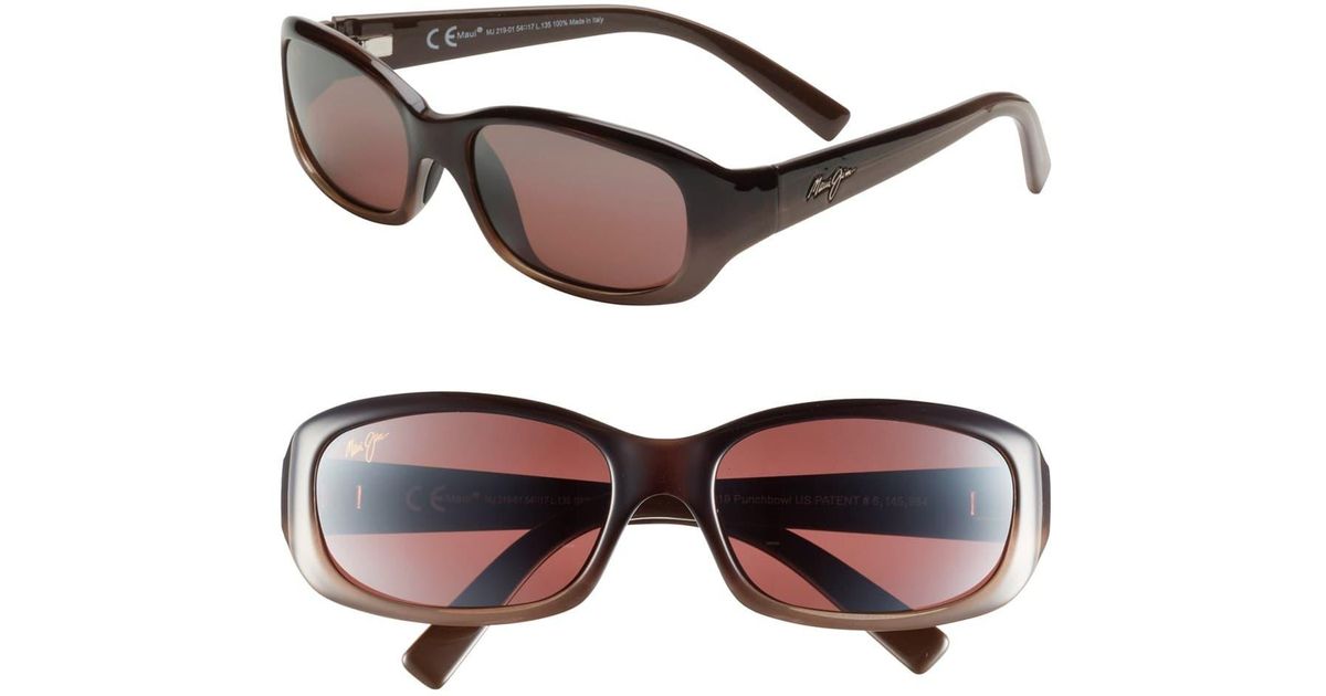 Maui Jim Synthetic Punchbowl 54mm Polarizedplus Sunglasses - Chocolate Fade in Brown - Lyst
