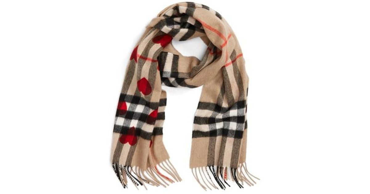 Giant Check Fringed Cashmere Scarf 