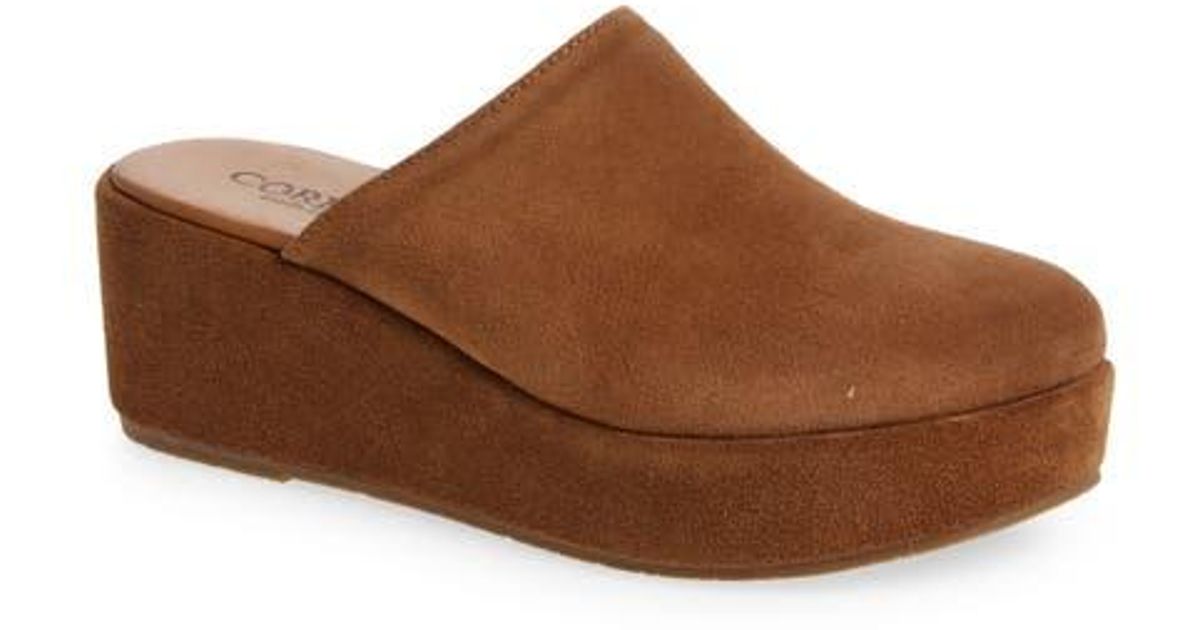 Cordani Camryn Platform Wedge Mule in Brown | Lyst