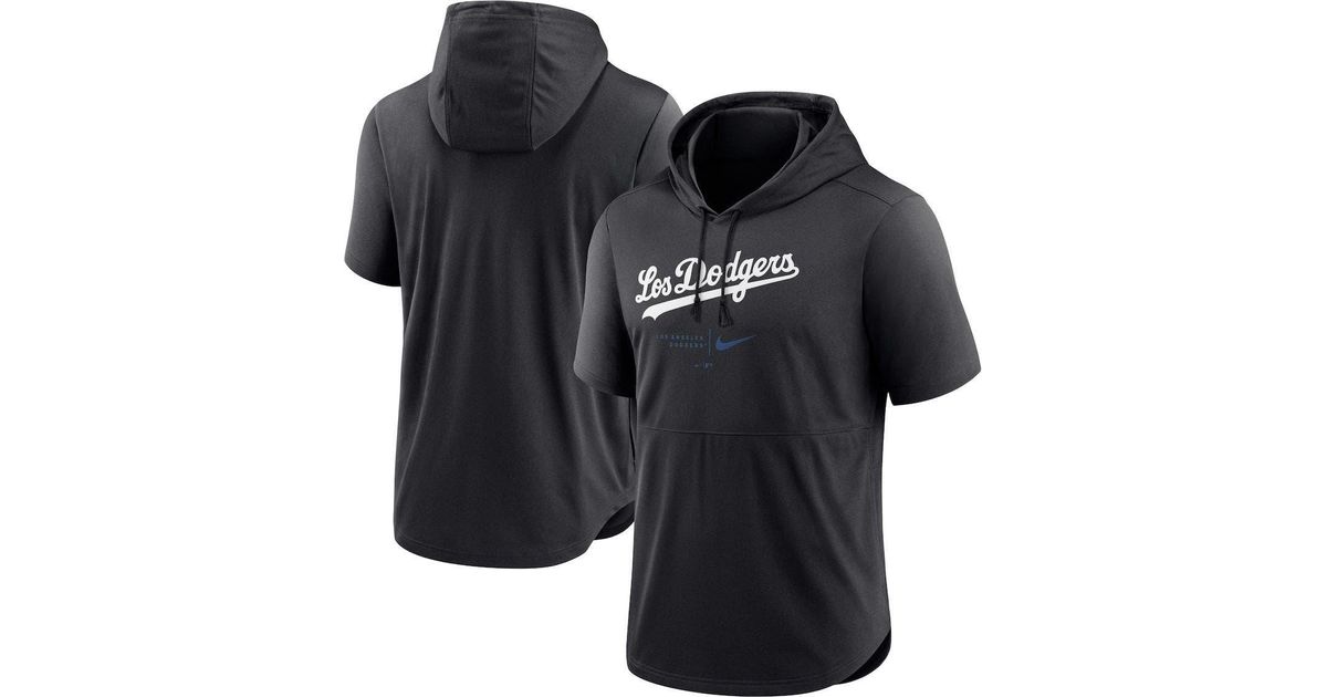 Nike Los Angeles Dodgers City Connect Performance Short Sleeve Pullover Hoodie At Nordstrom in