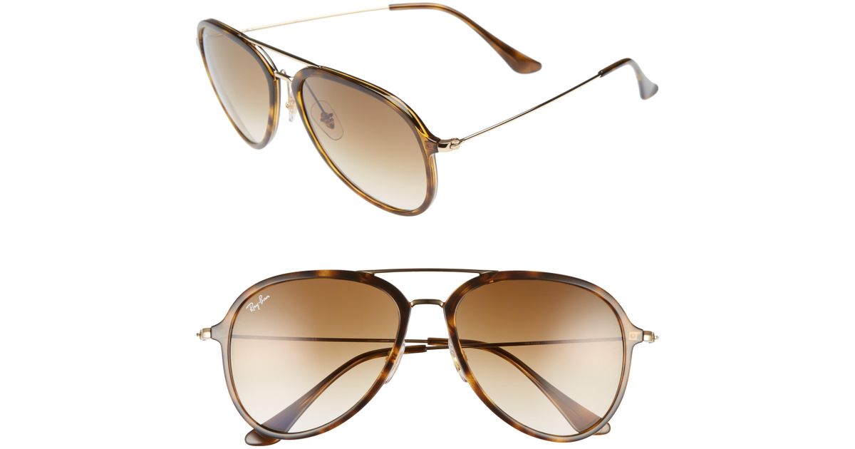 Ray-Ban Synthetic 57mm Pilot Sunglasses - Light Havana - Lyst