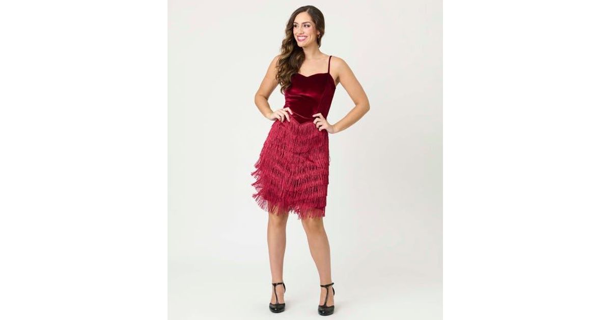 burgundy chevron dress Sunburst Chevron Dress | Burgundy  Carol Young