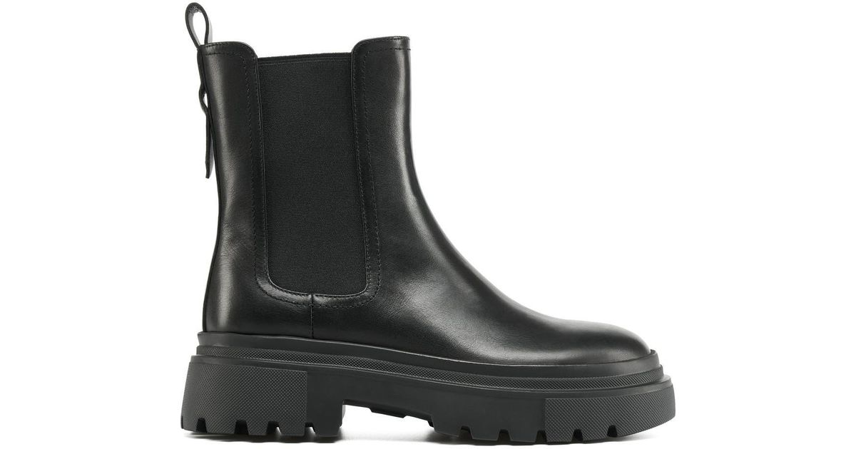 J/Slides Brame Leather Chelsea Boot in Black | Lyst