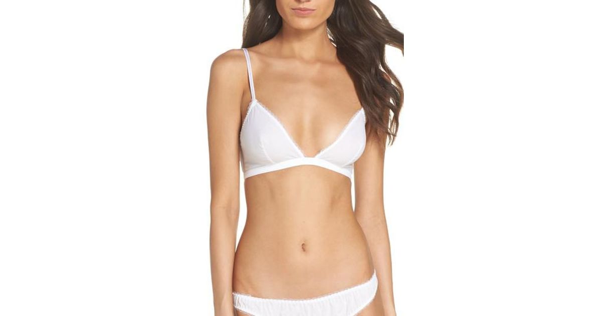 white triangle bralette