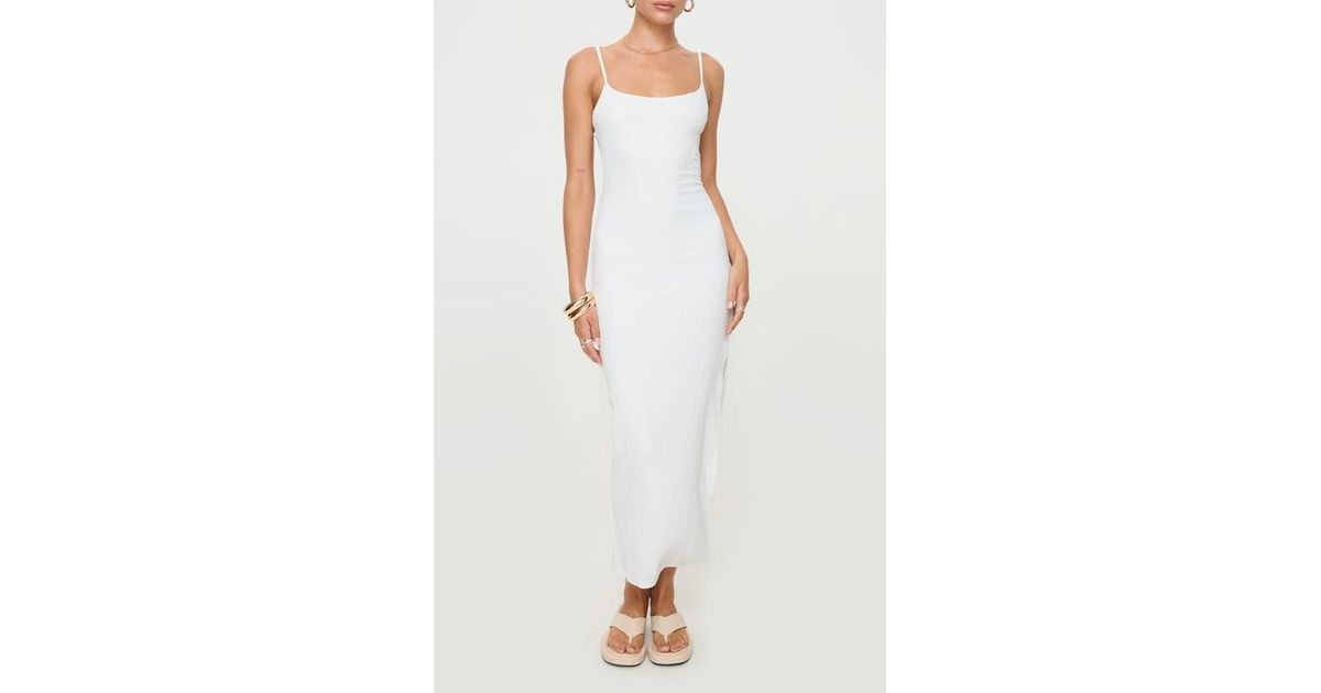 knee length dresses for ladies Elara Maxi Dress White main image 1