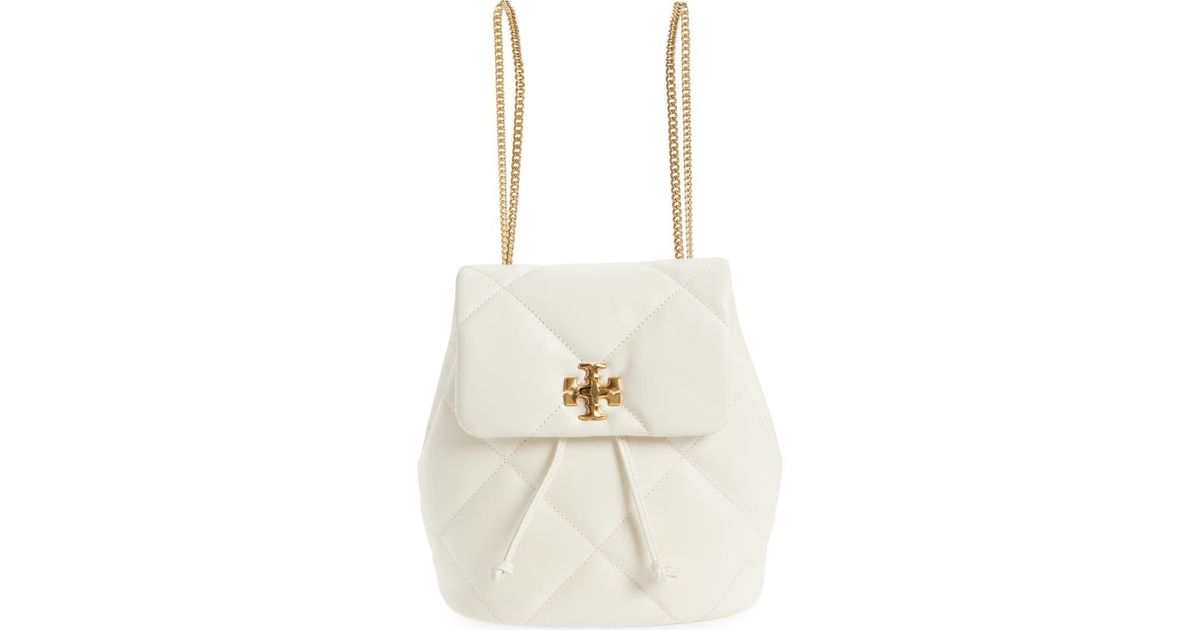 バックパック・リュック Tory Burch 'Kira' White Leather Backpack Tory Burch Kira White Leather Backpack - White - Women
